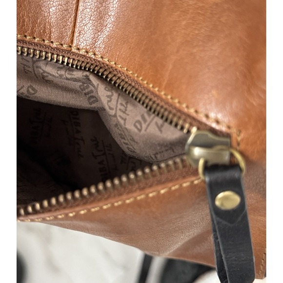 Diba True Crossbody Handbag Brown Black Leather Brass Purse Shoulder Bag BOHO - Picture 4 of 9